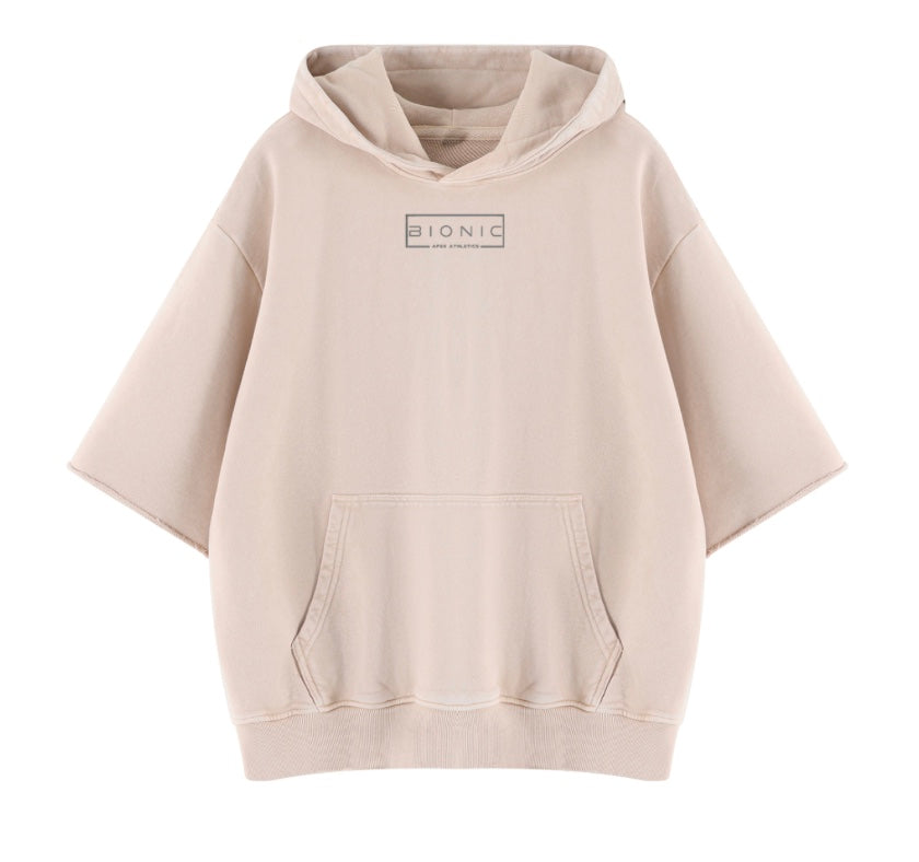 Premium Mineral Wash Short Sleeve Hoodie
