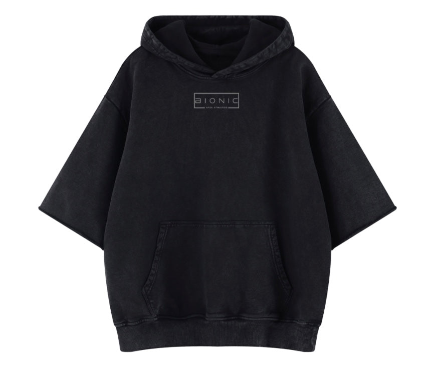 Premium Mineral Wash Short Sleeve Hoodie