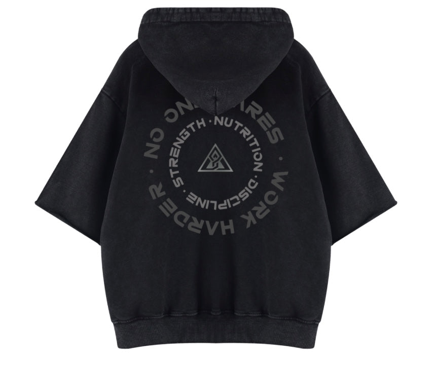 Premium Mineral Wash Short Sleeve Hoodie