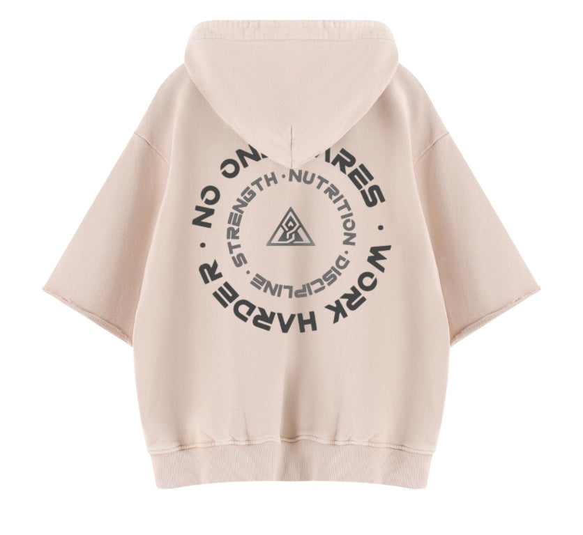 Premium Mineral Wash Short Sleeve Hoodie